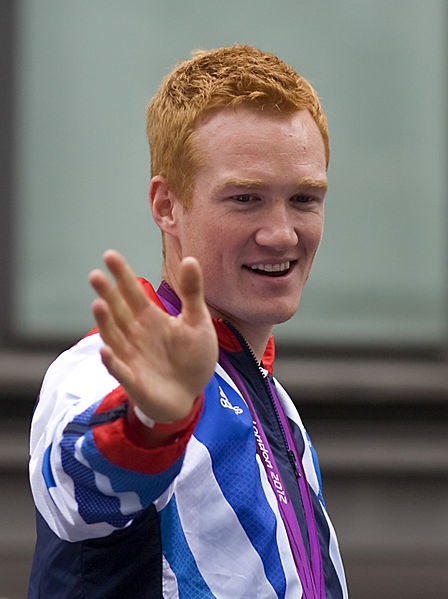 Rutherford at the victory parade for the 2012 Summer Olympics