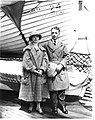 H. S. and Elizabeth Bender on ship en route Europe June 1920 (9316865220).jpg