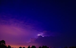 <span class="mw-page-title-main">Heat lightning</span> Description of distant cloud to ground lightning