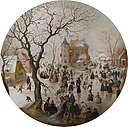 Hendrick Averkamp A Winter Scene with Skaters near a Castle.jpg