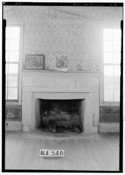 File:Historic American Buildings Survey W. N. Manning, Photographer, August 16, 1935 MANTEL IN DINING ROOM, S. E. - Black-Gilling House, County Road 44, Dudleyville, Tallapoosa HABS ALA,62-DUDV.V,1-5.tif