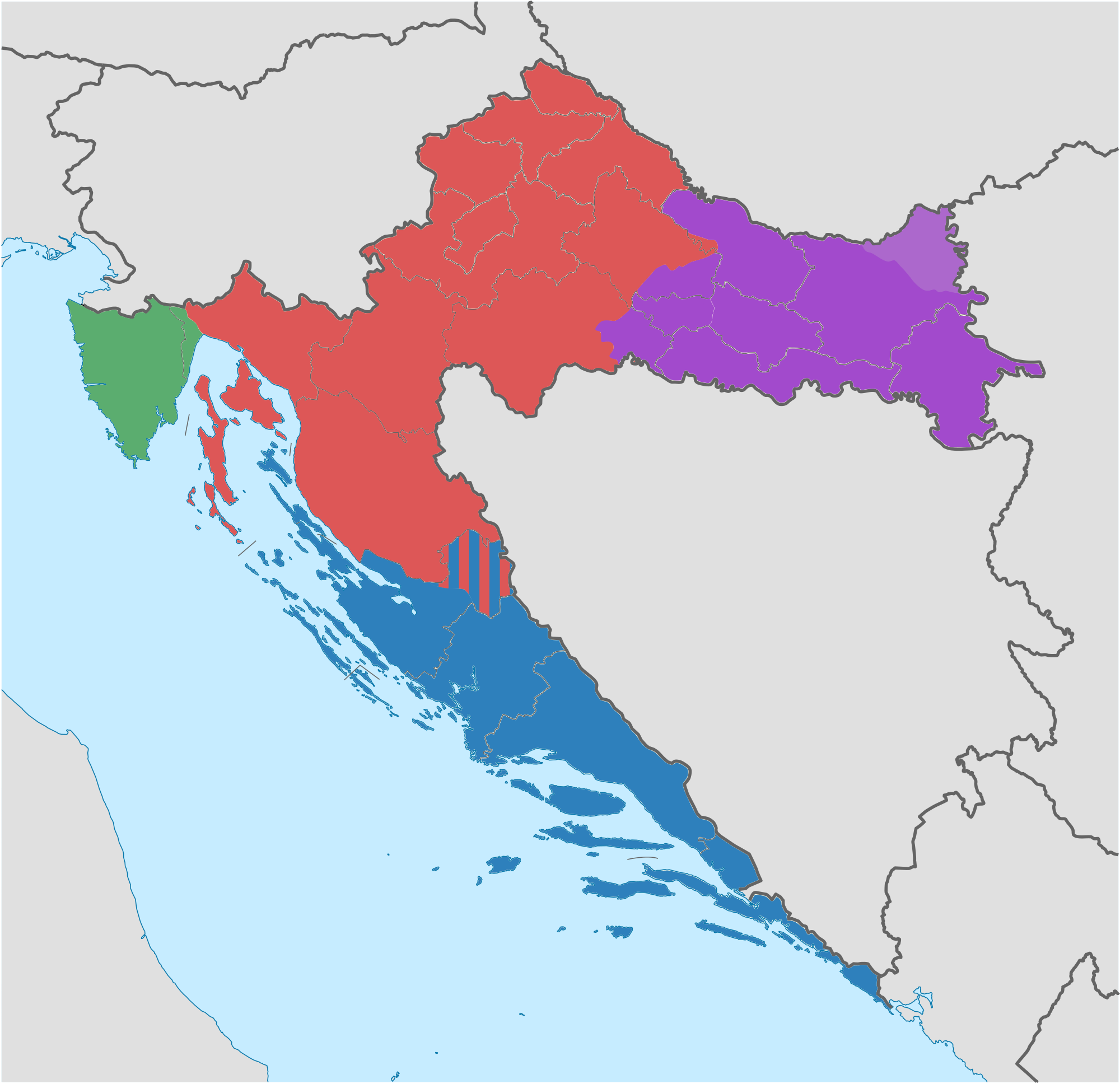 CROATIA.......Republic and Pravinces