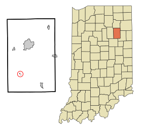 Huntington County Indiana Incorporated and Unincorporated areas Mount Etna Highlighted.svg