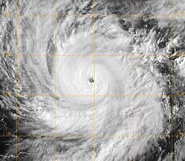 L'ouragan Felicia près du pic de force le 6 août 2009.