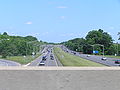 View of I-195 from New Jersey Turnpike overpass in Washington Township, NJ