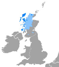 Distribució de l'idioma gaèlic escocés