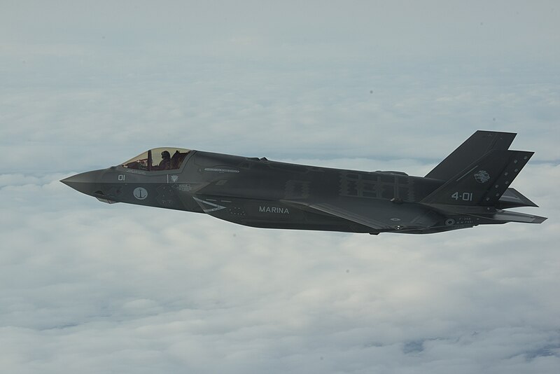 File:Il primo F-35B della Marina Militare in volo.jpg