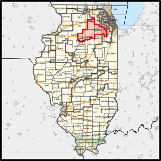 Description de l'image Illinois's 14th congressional district (since 2023).svg.