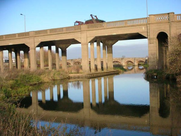 Irthlingborough Viaduct built over the Nene in 1936