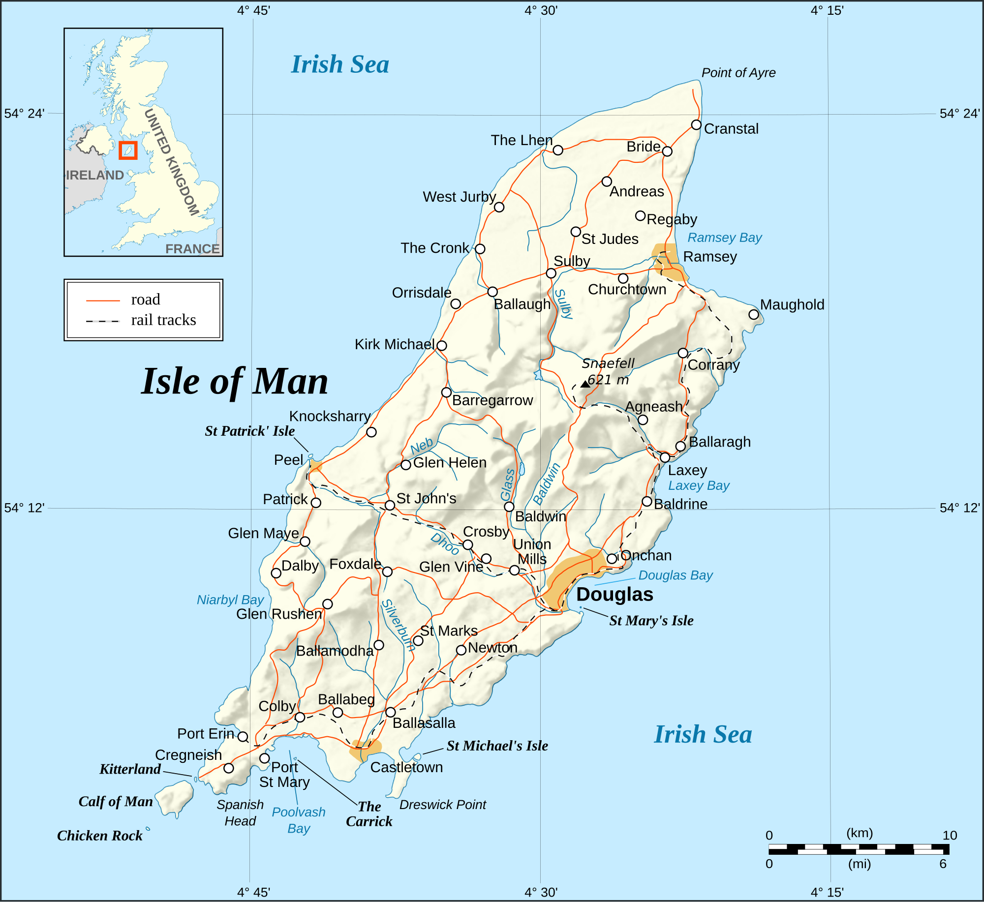 Map Uk Isle Of Man Open ...