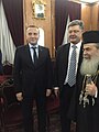 With Petro Poroshenko and Theophilos III, Greek Orthodox Patriarch of Jerusalem