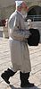 An Old Breslov Jewish man wears a white kippah