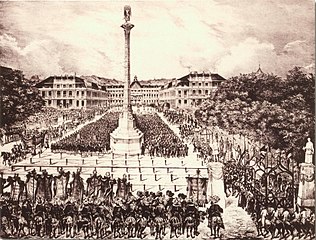 Hölzerne Vorgängersäule, 1841.