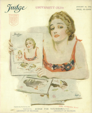 Обложка журнала Judge 19 января 1918
