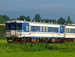 KiHa 52 and 47 on Yonesaka Line in September 2008