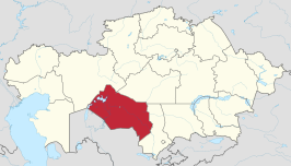 Kaart van Oblast Qızılorda