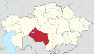 Кызылординская область на карте