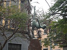 Sculpture of Ana Bautista by Fernando Garciarramos in San Cristobal de La Laguna La escultura de Ana Bautista, vista desde atras.JPG