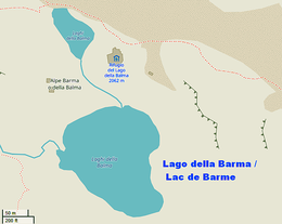 Lac de Barme location map.png