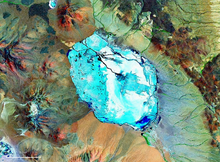 Satellite image of the Pastos Grandes lake basin