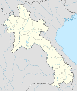 Vientiane na karti Laosa