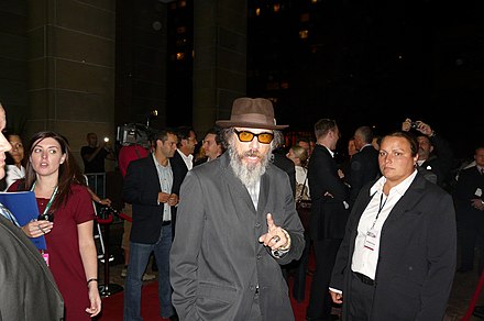 Talking with fans outside TIFF premiere of Religulous, 2008