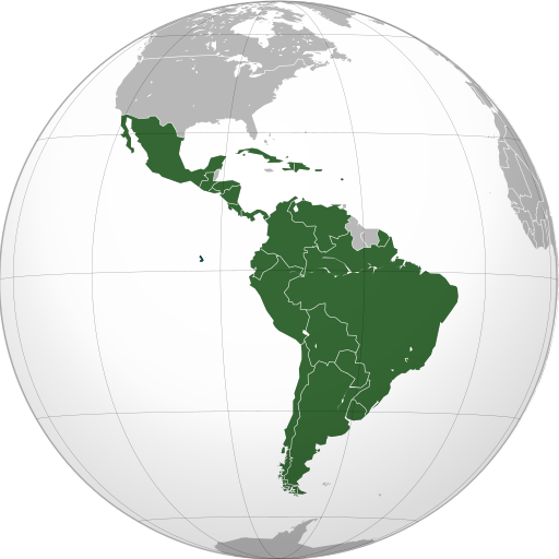 Latin America (orthographic projection)