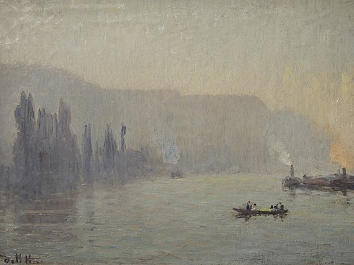 Les Toueurs, brume sur la Seine (Delattre)