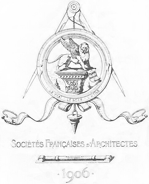 File:Les architectes élèves de l’Ecole des beaux-arts, 1793-1907, page 468, Cartouche sociétés.jpg