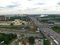 Blick auf den Bezirk Levoberezhny