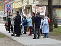 Image 27Orthodox priest Libor Halík with a group of followers. Halík has been chanting daily for over five years against abortion via megaphone in front of a maternity hospital in Brno, Moravia. (from Freedom of speech by country)