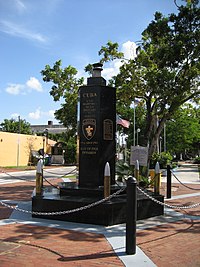 The Bay of Pigs Memorial in Little Havana, Miami LittleHavanOct06BayOfPigsMonument.jpg