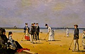 Louise Abbéma, A Game of Croquet (Trouville-sur-Mer, 1872), kuntel privedh