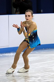 Maïa Mazzara at the 2018 World Junior Championships - SP.jpg