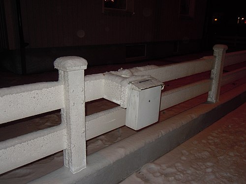 Mailbox covered in snow, Falköping