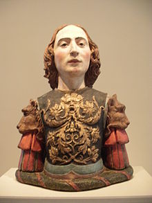 Man in Armor, terra cotta, polychromed and gilded, of c. 1500, in the National Gallery of Art Man in Armor by Onofri.jpg