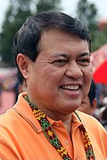 Senator Manny Villar and UNA senatorial candidate JV Ejercito (not pictured) had offshore accounts listed in the British Virgin Islands based on the report by the ICIJ and the PCIJ. Manny Villar T'nalak Festival 2009.jpg