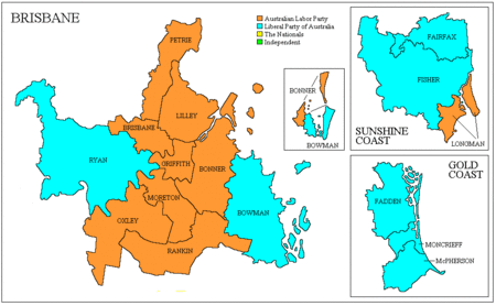 Electoral divisions: Brisbane area Map62007.gif