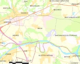 Mapa obce Balan