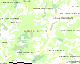 Mapa obce Saint-Georges-de-Montclard