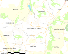 Poziția localității Saint-Jean-le-Comtal