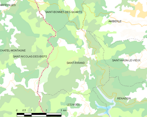 Poziția localității Saint-Rirand