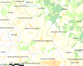 Poziția localității Louresse-Rochemenier