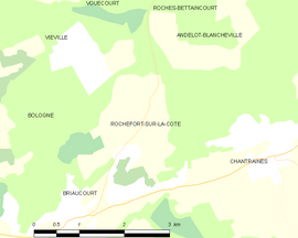 Mapa obce Rochefort-sur-la-Côte