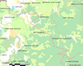 Mapa obce Bertrambois