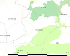 Mapa obce Montsérié