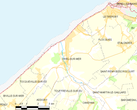 Mapa obce Criel-sur-Mer