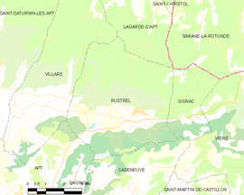 Mapa obce Rustrel