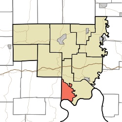 Boone Township okulunun Crawford County şehrindeki konumu