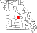 Map of Missouri highlighting Miller County.svg